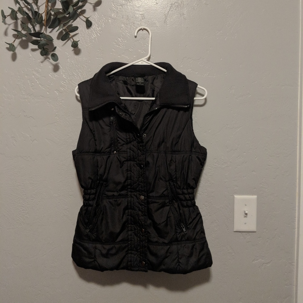 Brown puffer vest